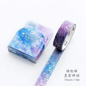 Planet Gates 211108 A Various Floral Foil Washi Tape DIY Decorative Masking Sticky Adhesive Tape For Scrapbooking & Phone Decoration