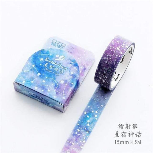 Planet Gates 211108 A Various Floral Foil Washi Tape DIY Decorative Masking Sticky Adhesive Tape For Scrapbooking & Phone Decoration