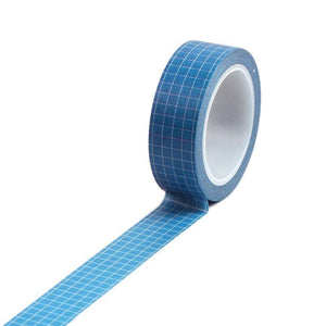 Planet Gates 211108 Blue 10M Black White Grid  Washi Tape Planner Adhesive Tape DIY Scrapbooking Sticker Label Japanese Masking Tape