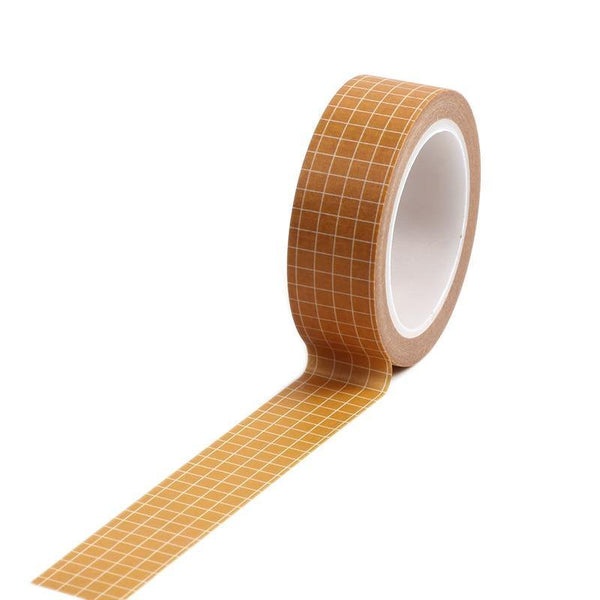 Planet Gates 211108 Brown 10M Black White Grid  Washi Tape Planner Adhesive Tape DIY Scrapbooking Sticker Label Japanese Masking Tape