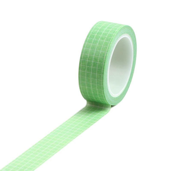 Planet Gates 211108 Green 10M Black White Grid  Washi Tape Planner Adhesive Tape DIY Scrapbooking Sticker Label Japanese Masking Tape