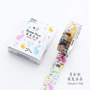 Planet Gates 211108 J Various Floral Foil Washi Tape DIY Decorative Masking Sticky Adhesive Tape For Scrapbooking & Phone Decoration