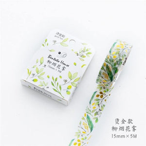 Planet Gates 211108 P Various Floral Foil Washi Tape DIY Decorative Masking Sticky Adhesive Tape For Scrapbooking & Phone Decoration