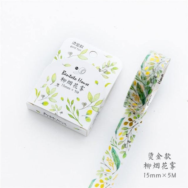 Planet Gates 211108 P Various Floral Foil Washi Tape DIY Decorative Masking Sticky Adhesive Tape For Scrapbooking & Phone Decoration