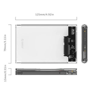 Planet Gates 2139U3 Hard Drive Enclosure 2.5 inch Transparent USB3.0 Hard Drive Enclosure Support UASP Protocol for 7-9.5 mm HDD