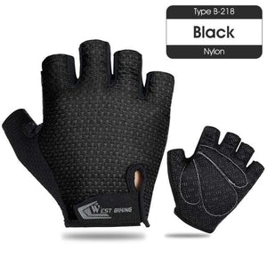 Planet Gates 218 Black / XXL / China Summer Cycling Gloves Shockproof Thicken Pad Half Finger Cycling Gloves for Sport Hiking MTB Motorcycle Bike Gloves
