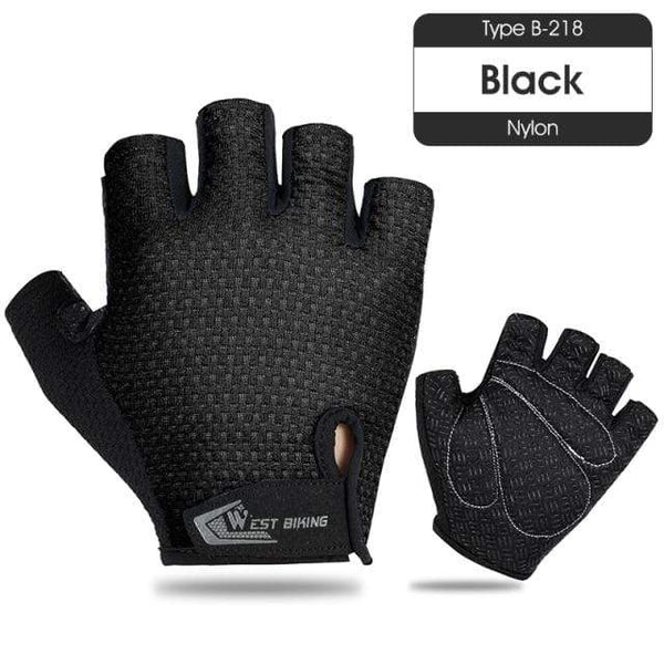 Planet Gates 218 Black / XXL / China Summer Cycling Gloves Shockproof Thicken Pad Half Finger Cycling Gloves for Sport Hiking MTB Motorcycle Bike Gloves