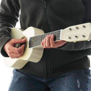 Planet Gates 21inchWhite / 37 inches 21 Inch 6 String Beginners Practice Acoustic Guitar with Pick For Kids Children Stringed Musical Instruments Gift