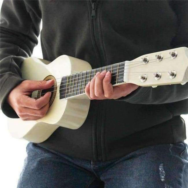 Planet Gates 21inchWhite / 37 inches 21 Inch 6 String Beginners Practice Acoustic Guitar with Pick For Kids Children Stringed Musical Instruments Gift