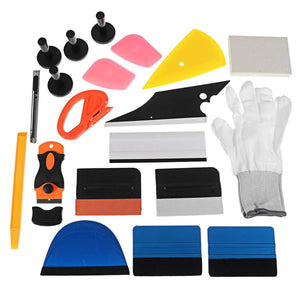Planet Gates 21Pcs Professional Car Window Wrap Vinyl Tools Kit Scratch-free Squeegee Scraper Razor Glove Magnets Universal