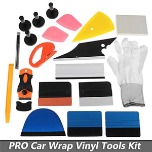 Planet Gates 21Pcs Professional Car Window Wrap Vinyl Tools Kit Scratch-free Squeegee Scraper Razor Glove Magnets Universal