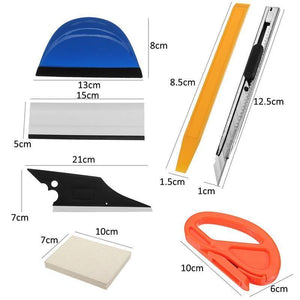 Planet Gates 21Pcs Professional Car Window Wrap Vinyl Tools Kit Scratch-free Squeegee Scraper Razor Glove Magnets Universal