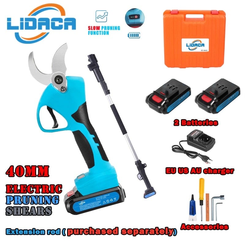Planet Gates 21V Cordless Pruner Lithium-ion Pruning Shear Efficient scissors Bonsai Electric Tree Branches garden tools electric SC-8605