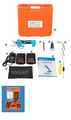 Planet Gates 21V Cordless Pruner Lithium-ion Pruning Shear Efficient scissors Bonsai Electric Tree Branches garden tools electric SC-8605