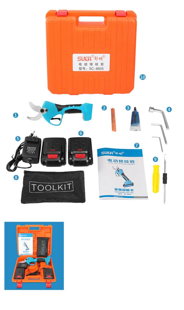 Planet Gates 21V Cordless Pruner Lithium-ion Pruning Shear Efficient scissors Bonsai Electric Tree Branches garden tools electric SC-8605