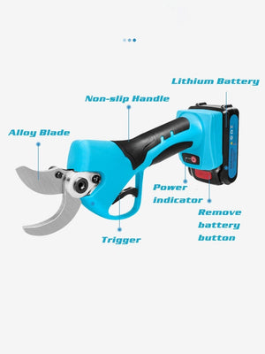 Planet Gates 21V Cordless Pruner Lithium-ion Pruning Shear Efficient scissors Bonsai Electric Tree Branches garden tools electric SC-8605