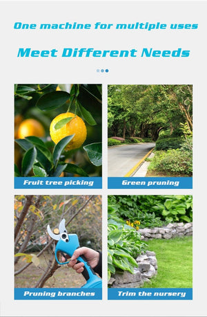 Planet Gates 21V Cordless Pruner Lithium-ion Pruning Shear Efficient scissors Bonsai Electric Tree Branches garden tools electric SC-8605