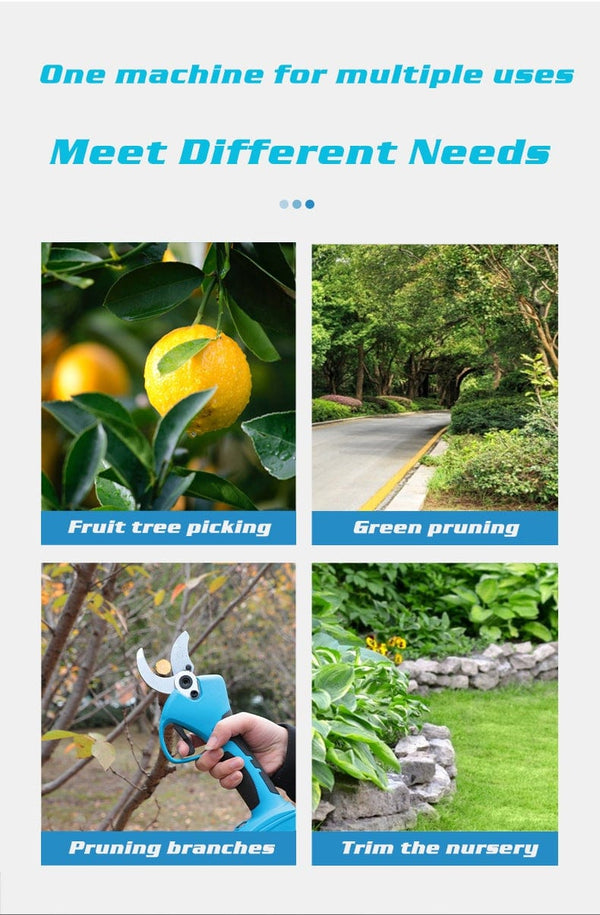 Planet Gates 21V Cordless Pruner Lithium-ion Pruning Shear Efficient scissors Bonsai Electric Tree Branches garden tools electric SC-8605