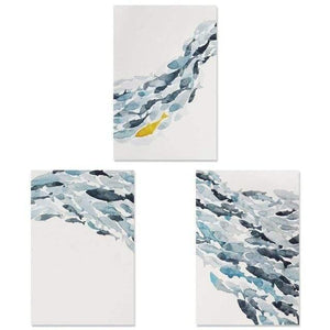 Planet Gates 21x30cm No Frame / 3pcs Nordic Simple Abstract Fish Group Posters and Prints Wall Art Print Canvas Painting Decorative Picture for Living Room Minimalis