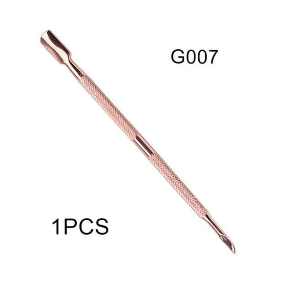 Planet Gates 22 21 Style Rainbow Stainless Steel Nail Cuticle Pusher Tweezer Nail Art Files UV Gel Polish Remove Manicure Care Groove Clean Tool