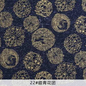 Planet Gates 22 / 45X45cm  small piece Navy Cotton Fabric By Half Yards Japanese Sewing Fabric For DIY Kimono Handicraft Materials For Children TJ1023