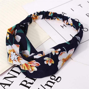 Fashion Floral Print Knot Women Headband Vintage Hairband Girls Headwear Leopard Headband  Hair Accessories
