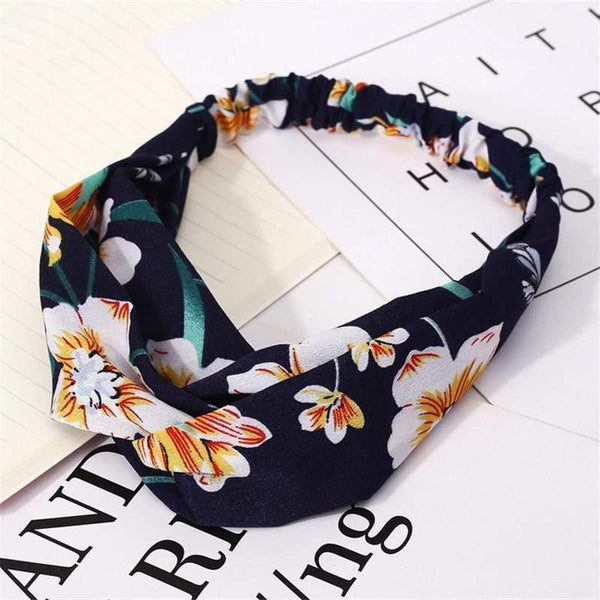 Fashion Floral Print Knot Women Headband Vintage Hairband Girls Headwear Leopard Headband  Hair Accessories