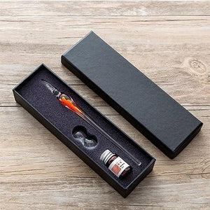 Planet Gates 22 Glass Dip Pen Signature Pen Fountain Pens Bussiness Offices School Stationery Gift Set Pen + Ink Set