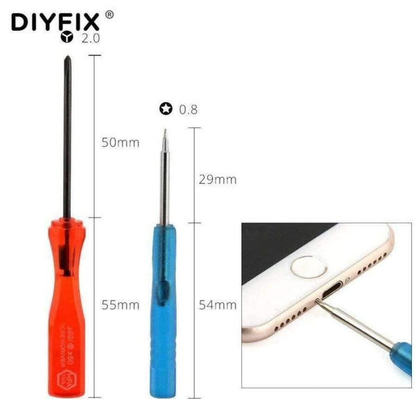 Planet Gates 22 in 1 Opening Tools Metal Pry Bar Screwdriver Smartphone Disassemble Repair Tools Kit for iPhone Samsung Hand Tools Set
