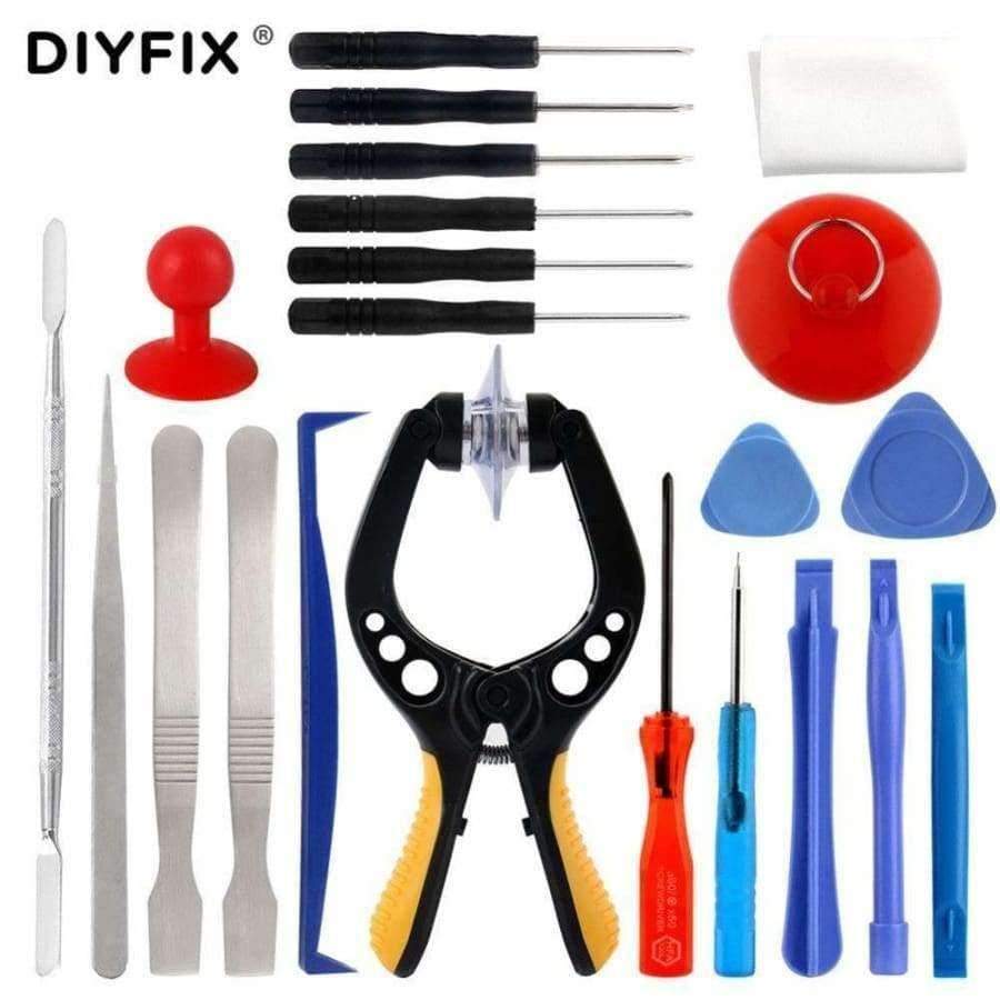 Planet Gates 22 in 1 Opening Tools Metal Pry Bar Screwdriver Smartphone Disassemble Repair Tools Kit for iPhone Samsung Hand Tools Set