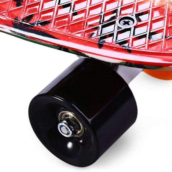 Planet Gates 22 inch Graffiti Maple Printing Maple Leaf Retro Skateboard Longboard Skate Board Mini Cruiser Long board Skatecycle