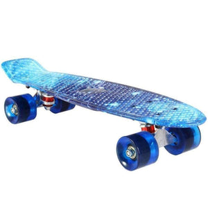 Planet Gates 22 Inchs Starry Sky Skateboard 100kg Load Retro Long Skate Board Mini Board Outdoor Sport Street Skateboard for Adult Child