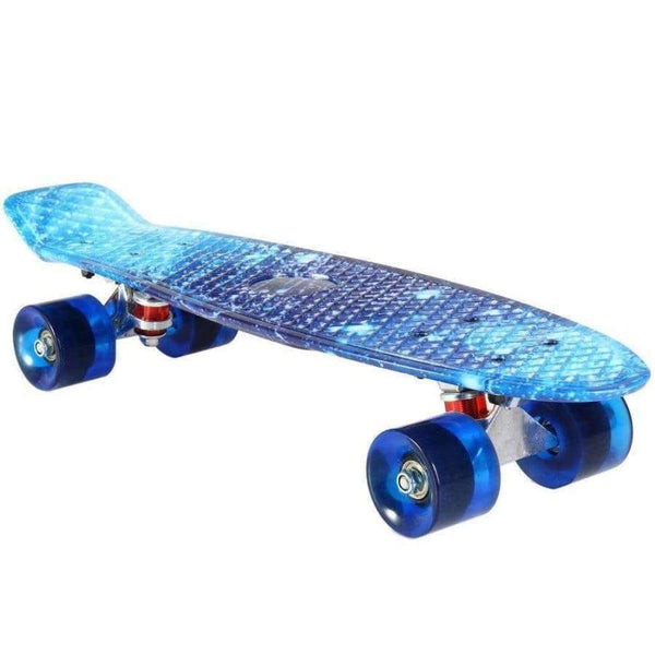 Planet Gates 22 Inchs Starry Sky Skateboard 100kg Load Retro Long Skate Board Mini Board Outdoor Sport Street Skateboard for Adult Child