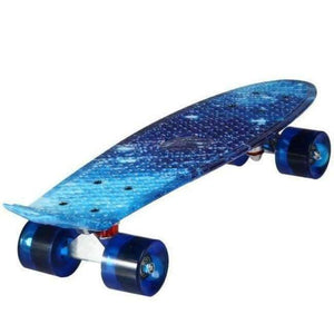 Planet Gates 22 Inchs Starry Sky Skateboard 100kg Load Retro Long Skate Board Mini Board Outdoor Sport Street Skateboard for Adult Child