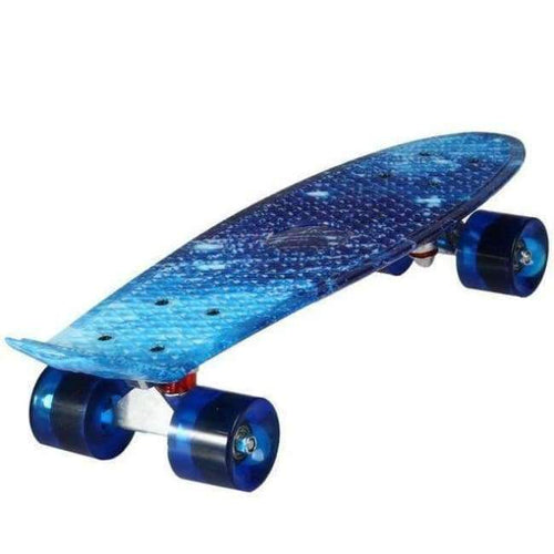 Planet Gates 22 Inchs Starry Sky Skateboard 100kg Load Retro Long Skate Board Mini Board Outdoor Sport Street Skateboard for Adult Child