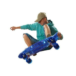 Planet Gates 22 Inchs Starry Sky Skateboard 100kg Load Retro Long Skate Board Mini Board Outdoor Sport Street Skateboard for Adult Child