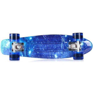 Planet Gates 22 Inchs Starry Sky Skateboard 100kg Load Retro Long Skate Board Mini Board Outdoor Sport Street Skateboard for Adult Child