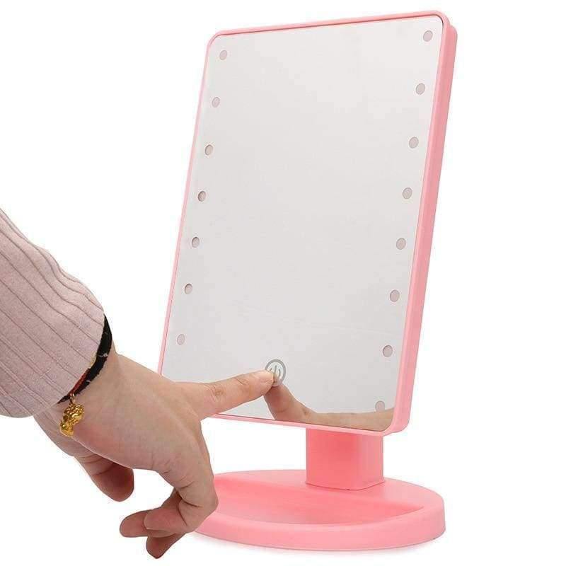 Planet Gates 22 LED Touch Screen Makeup Mirror Professional Vanity Mirror Lights Health Beauty Adjustable Countertop 180 Rotating