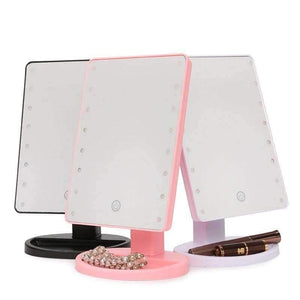 Planet Gates 22 LED Touch Screen Makeup Mirror Professional Vanity Mirror Lights Health Beauty Adjustable Countertop 180 Rotating