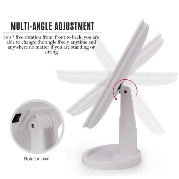 Planet Gates 22 LED Touch Screen Makeup Mirror Professional Vanity Mirror Lights Health Beauty Adjustable Countertop 180 Rotating