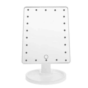 Planet Gates 22 LED Touch Screen Makeup Mirror USB Charging 180 Degree Rotatable Square Vanity Mirror Cosmetic Tools