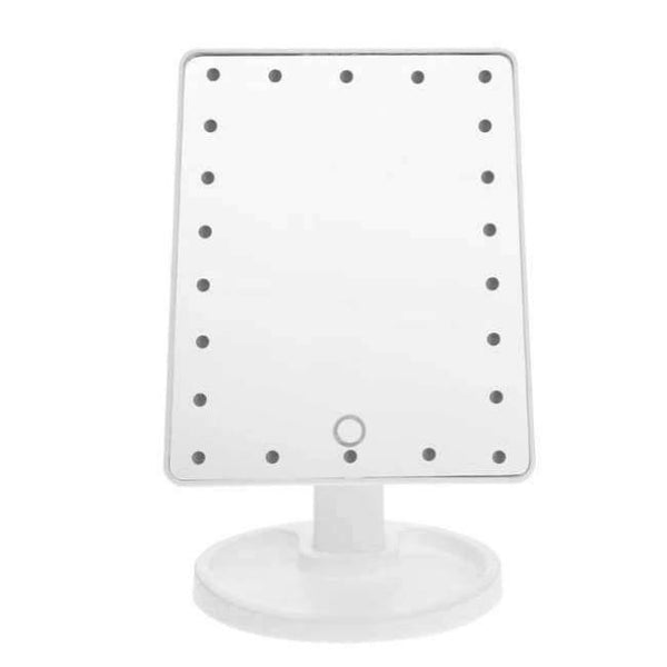 Planet Gates 22 LED Touch Screen Makeup Mirror USB Charging 180 Degree Rotatable Square Vanity Mirror Cosmetic Tools