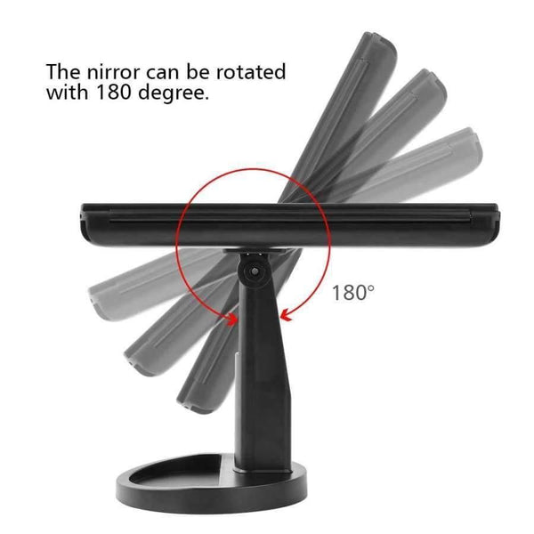 Planet Gates 22 LEDs Folding Lamp Luminous Makeup Mirror 1X/2X/3X/10X Magnifying 180 degree Rotating Adjustable Tabletop Cosmetic Mirrors