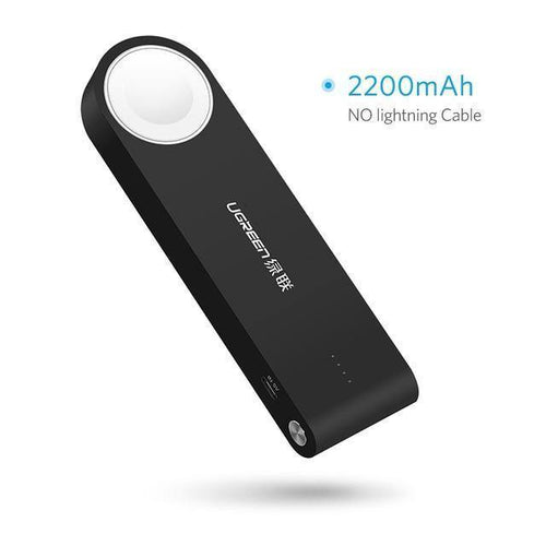 Planet Gates 2200mAh Black Ugreen Wireless Charger Power Bank 4400mAh for Apple Watch 4/3/2 iPhone X 8 External Battery Charger for Mobile Phones Poverbank