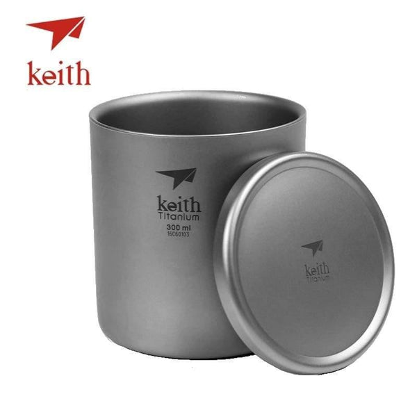 Planet Gates 220ml Ti3301 Pure Titanium Vacuum Tea Cups Double Wall Water Mugs Outdoor Camping Travel Picnic Tableware Utensils With Titanium Lid
