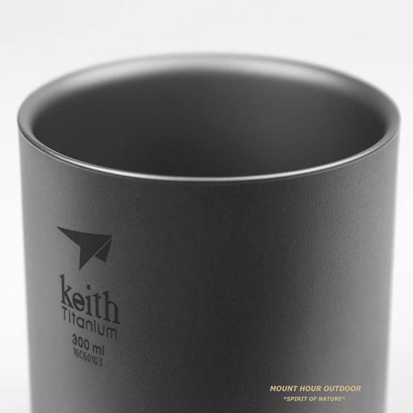 Planet Gates 220ml Ti3301 Pure Titanium Vacuum Tea Cups Double Wall Water Mugs Outdoor Camping Travel Picnic Tableware Utensils With Titanium Lid