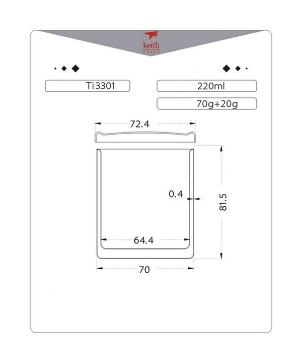 Planet Gates 220ml Ti3301 Pure Titanium Vacuum Tea Cups Double Wall Water Mugs Outdoor Camping Travel Picnic Tableware Utensils With Titanium Lid