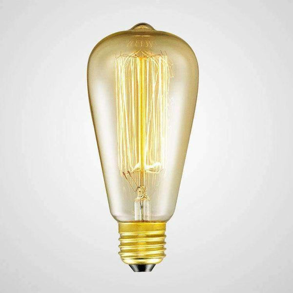 Planet Gates 220V / E27 ST64 Vintage Edison Lights Bulbs E26/27 Base 120V/220V Incandescent Bulbs 40W Antique Warm Light Bulb For Home Pendant Light Dec
