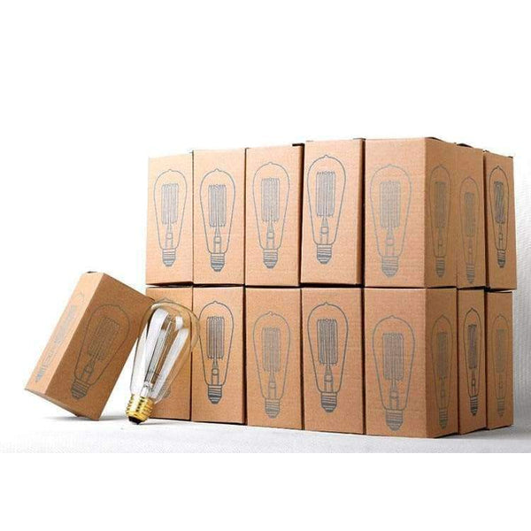 Planet Gates 220V / E27 ST64 Vintage Edison Lights Bulbs E26/27 Base 120V/220V Incandescent Bulbs 40W Antique Warm Light Bulb For Home Pendant Light Dec