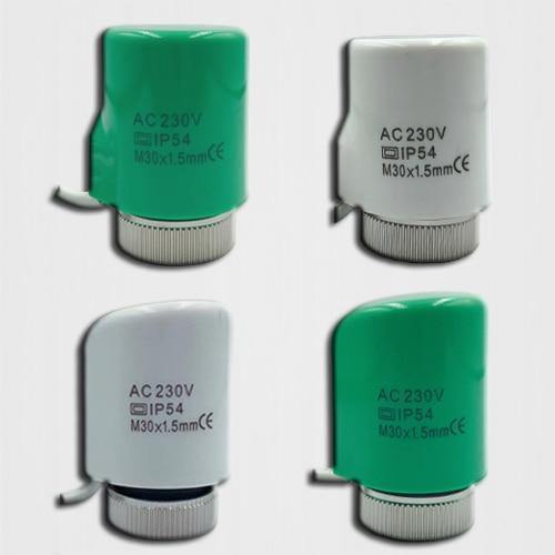 220V NO NC electric thermal actuator valve head for thermostat manifold underfloor heating radiator normally opened closed